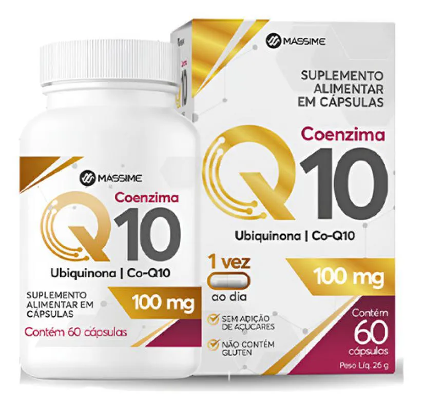 Coenzima Q10 Ubiquinona Co - Q10 100mg 60 cápsulas Massime
