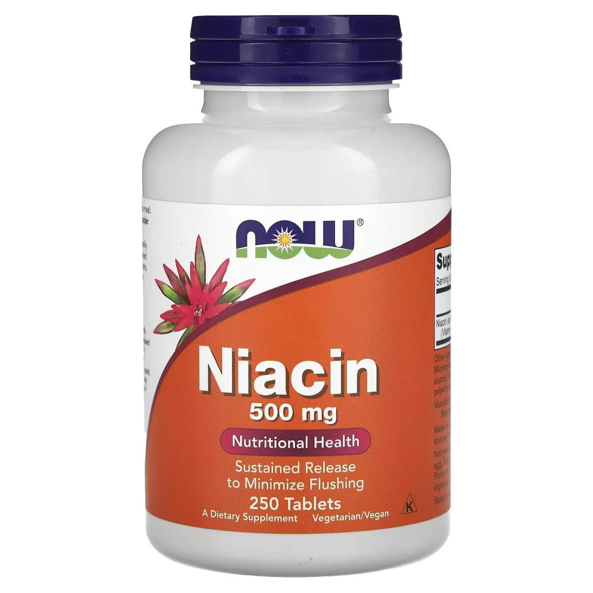 Niacina 500Mg 250 Tabletes - Now Foods
