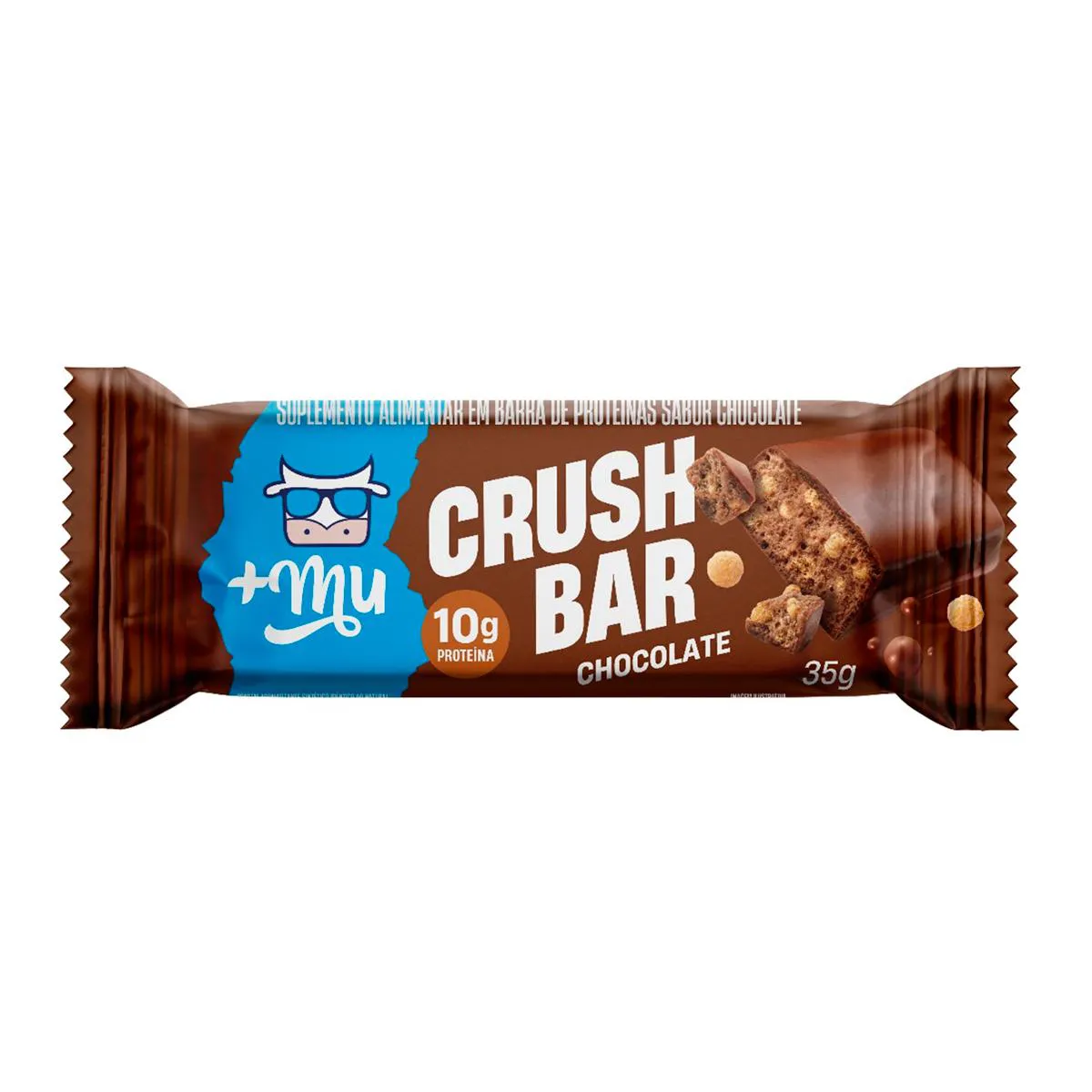Barra de Proteína +Mu Crush Bar 2.0 Chocolate 35g