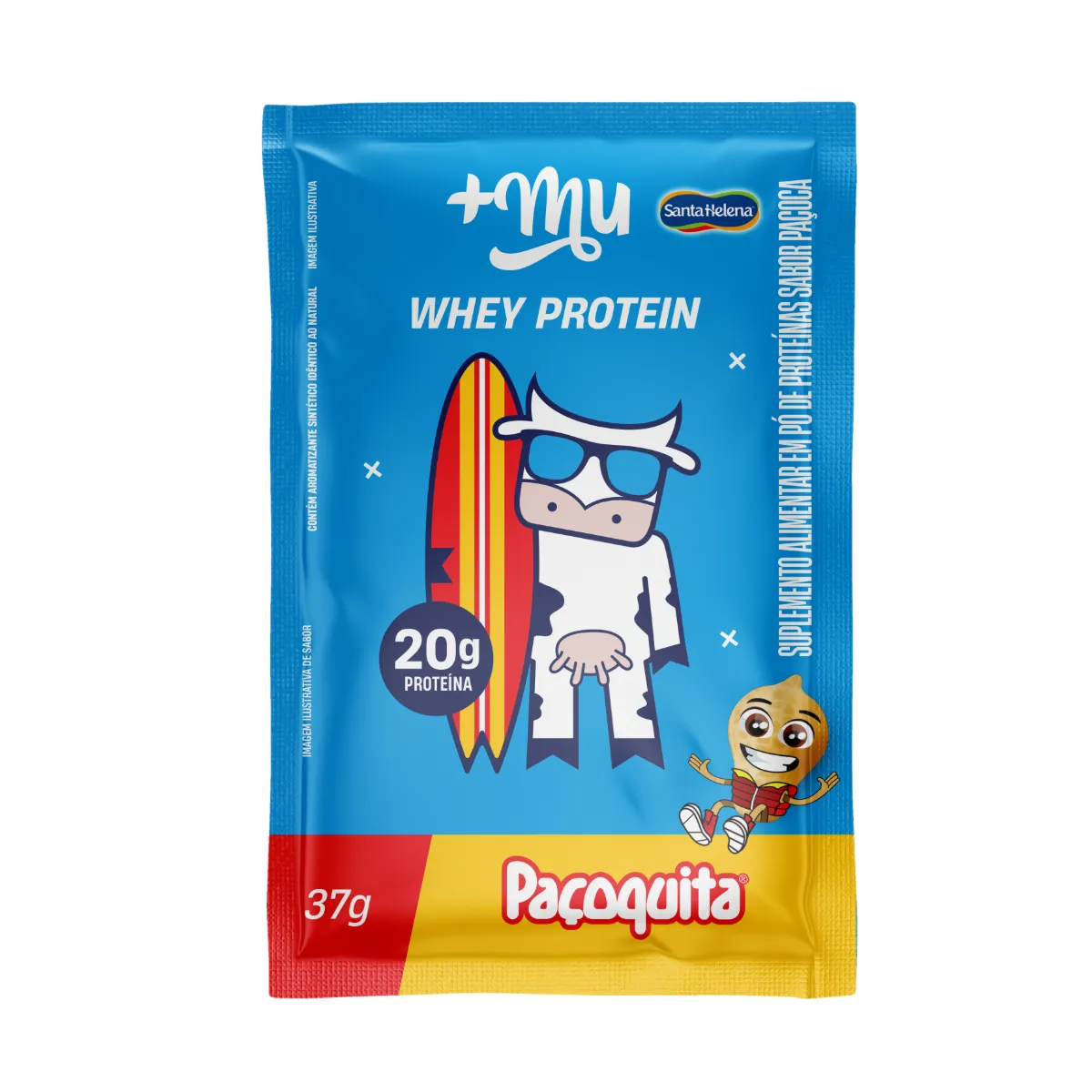 Whey Protein +Mu Paçoquita Tradicional Sachê 37g