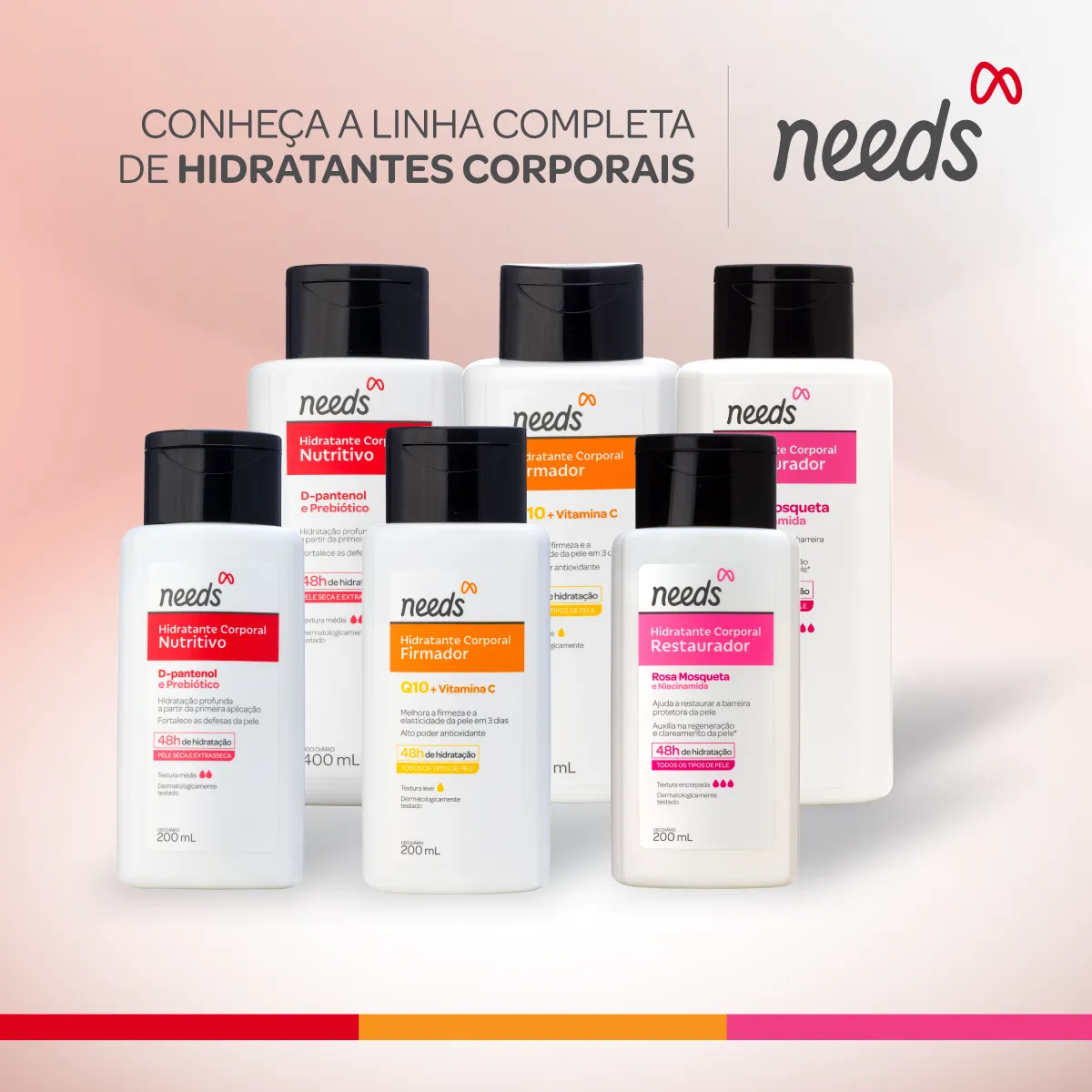 Hidratante Corporal Needs Nutritivo D-Pantenol e Prebiótico 400ml