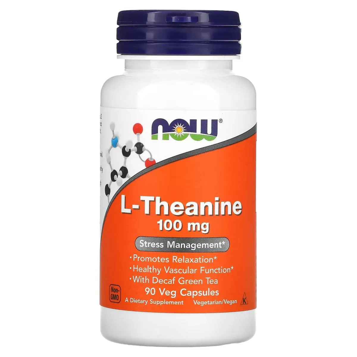 L-Theanine 100Mg Plus (90 Pastilhas) Now Foods