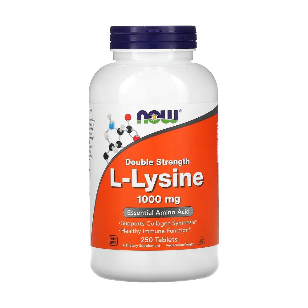 L-Lysine Now Foods 1000Mg L-Lisina 250 Tabs Dupla Força - no Brasil