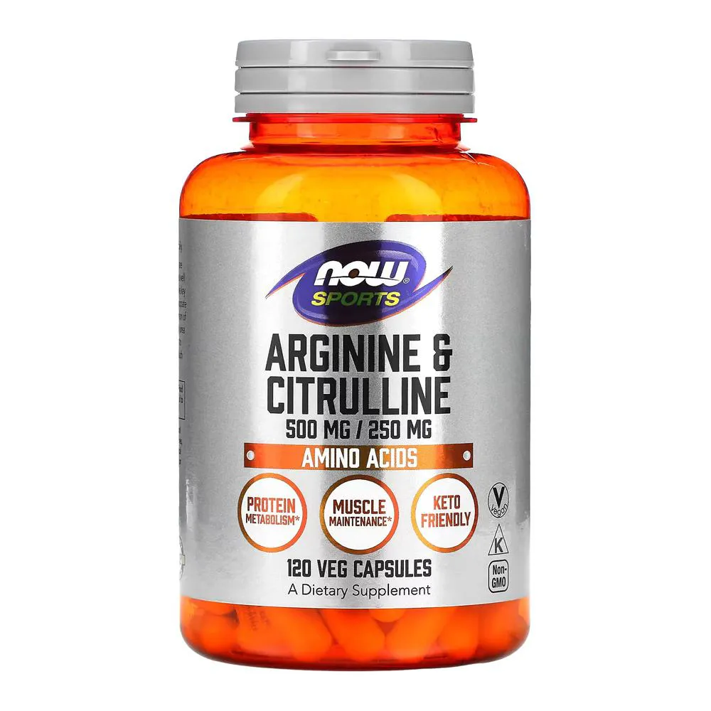 Now Foods Arginine 500Mg & Citrulline 250Mg 120 Vcaps 0037