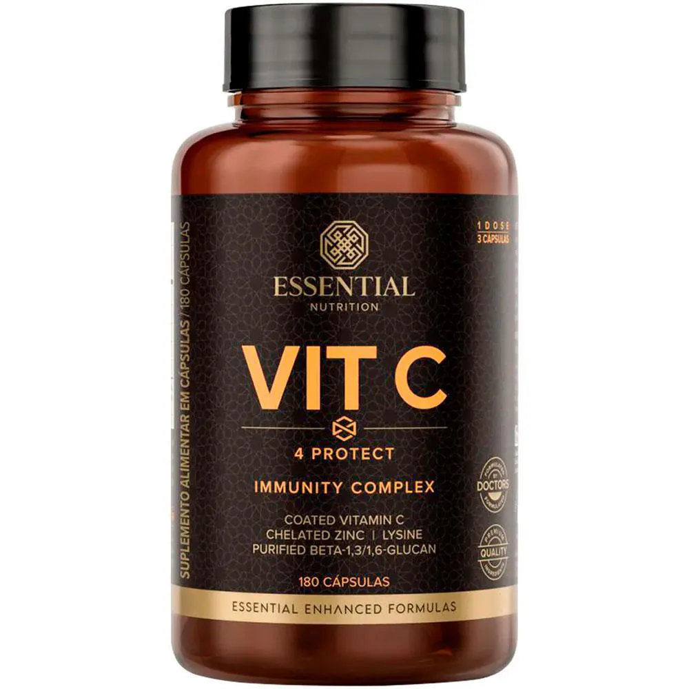 Vitamina C 4 Protect (180 Caps) - Essential Nutrition
