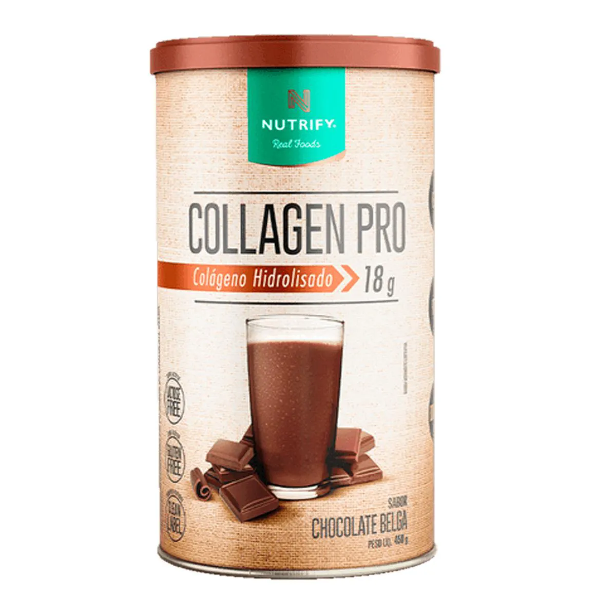 Collagen Pro Chocolate Belga Nutrify 450g