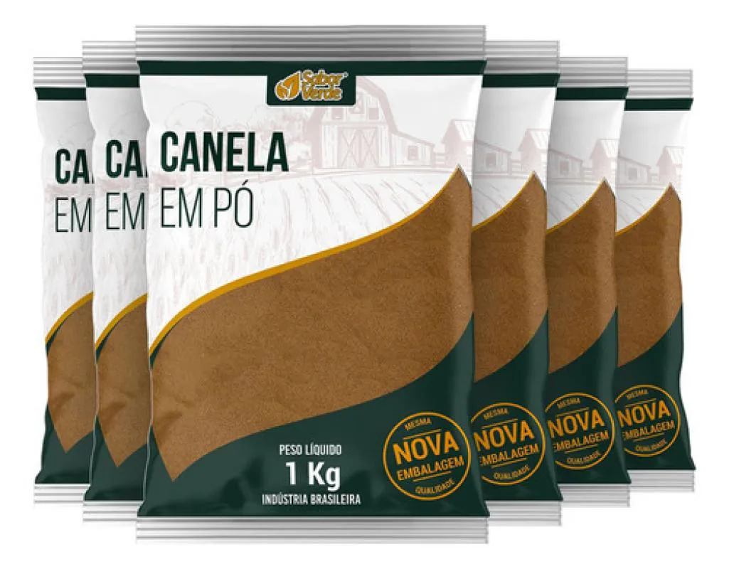 Kit 6 Canela Moida 1Kg - Sabor Verde