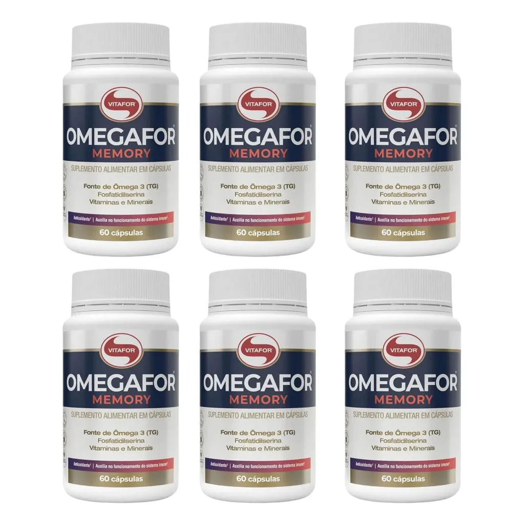 Kit 6x Omegafor Memory 60 cápsulas Vitafor