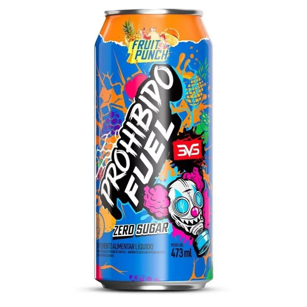 Prohibido Fuel Pré-Treino Drink (473Ml) - Sabor: Fruit Punch