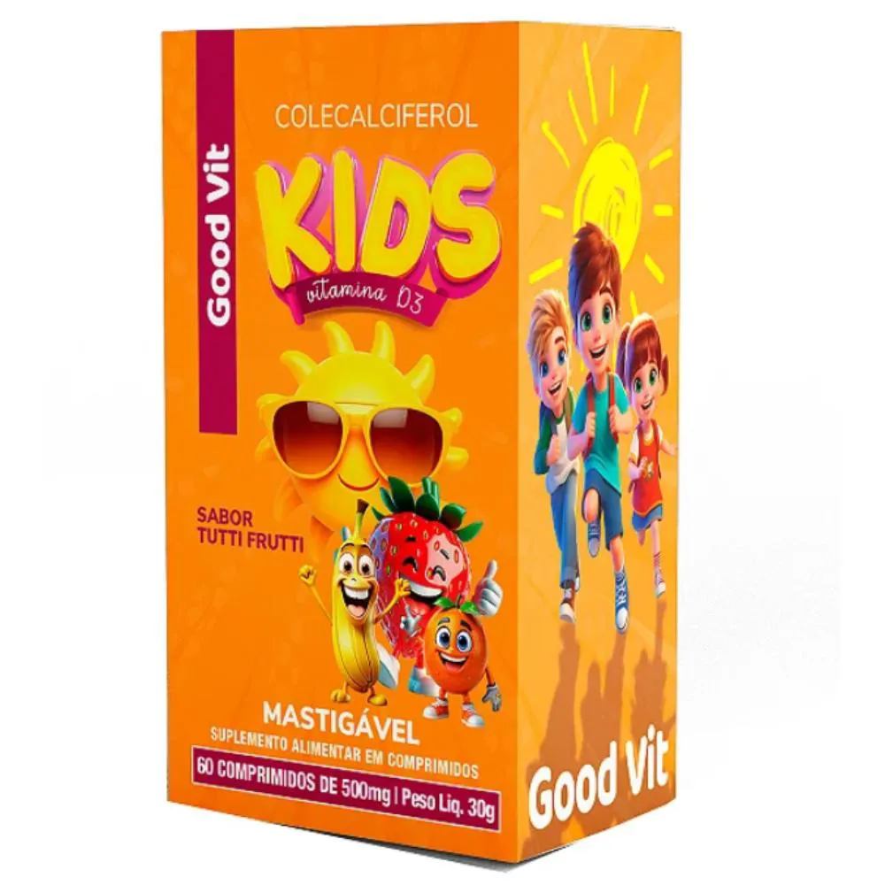 Colecalciferol Kids Sabor Tutti Fruti C/60 comprimidos - Good Vit