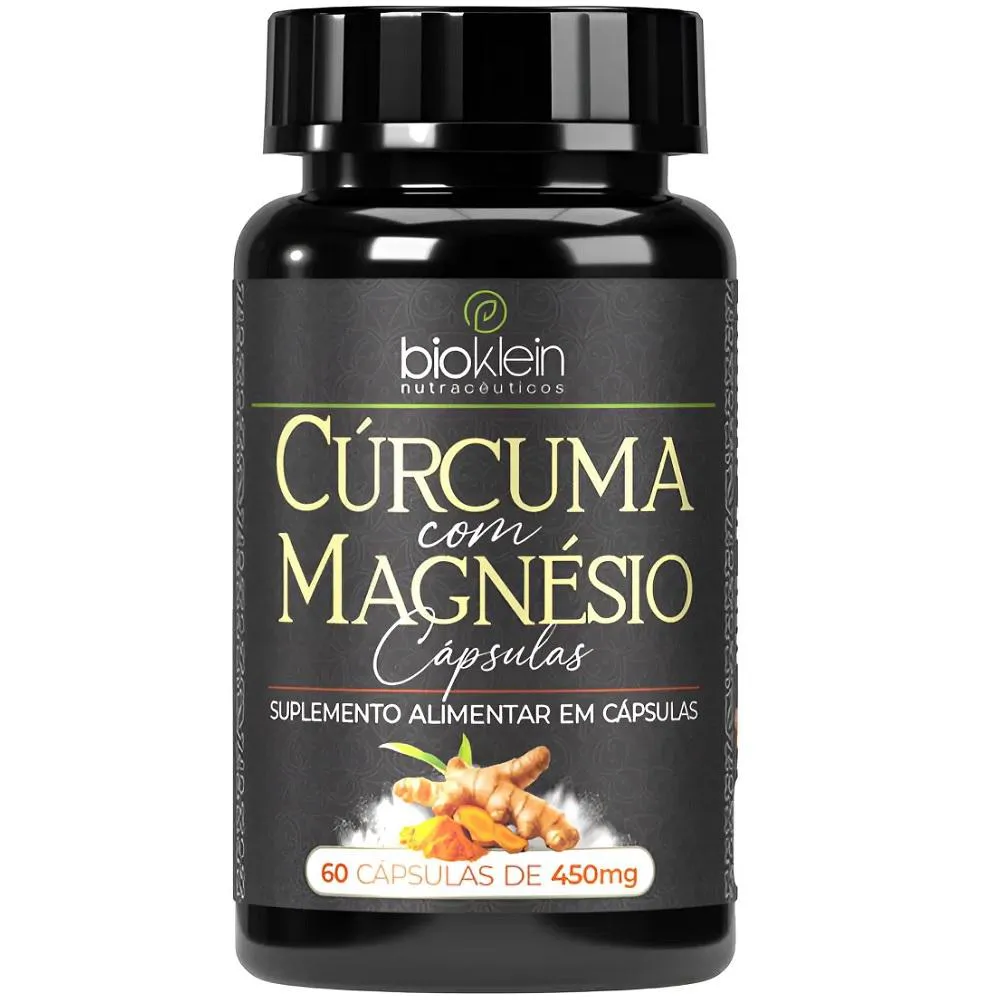 Curcuma com Magnesio (curcumina e Magnesio) 450mg 60 Capsulas Bioklein