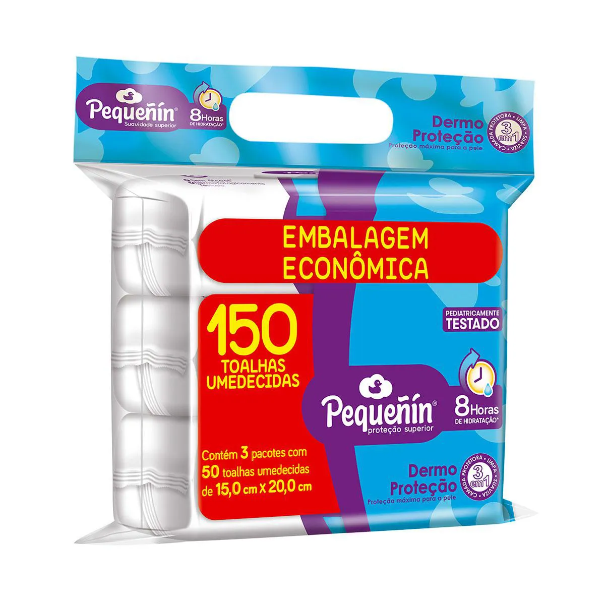 Toalha Umedecida Pequenin Dermoproteção 150 Unidades