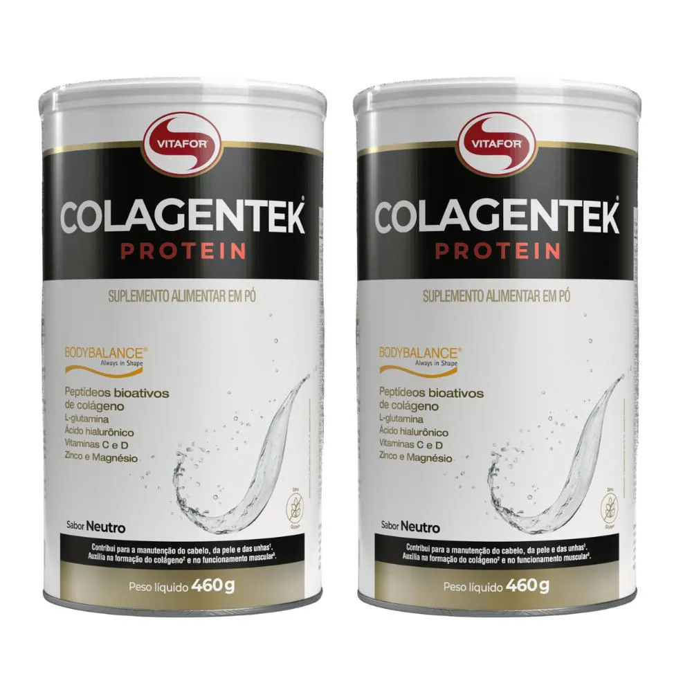 Kit 2x Colagentek Protein Bodybalance sem Sabor 460g Vitafor