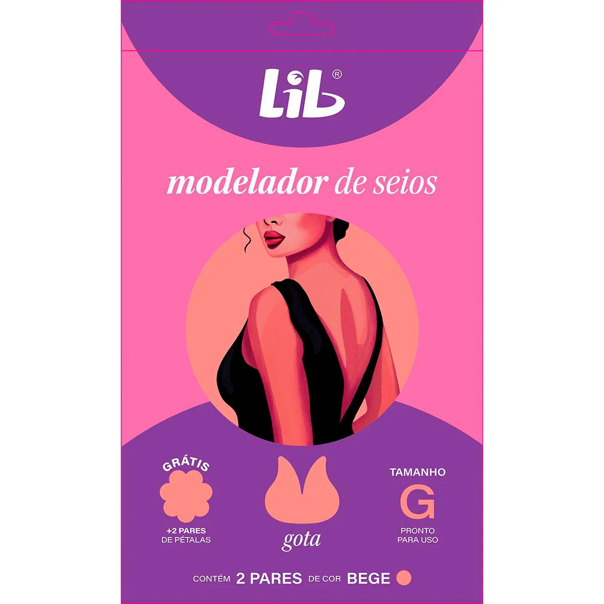 Modelador de Seios Lib Quatro Estações Tamanho G com 2 pares