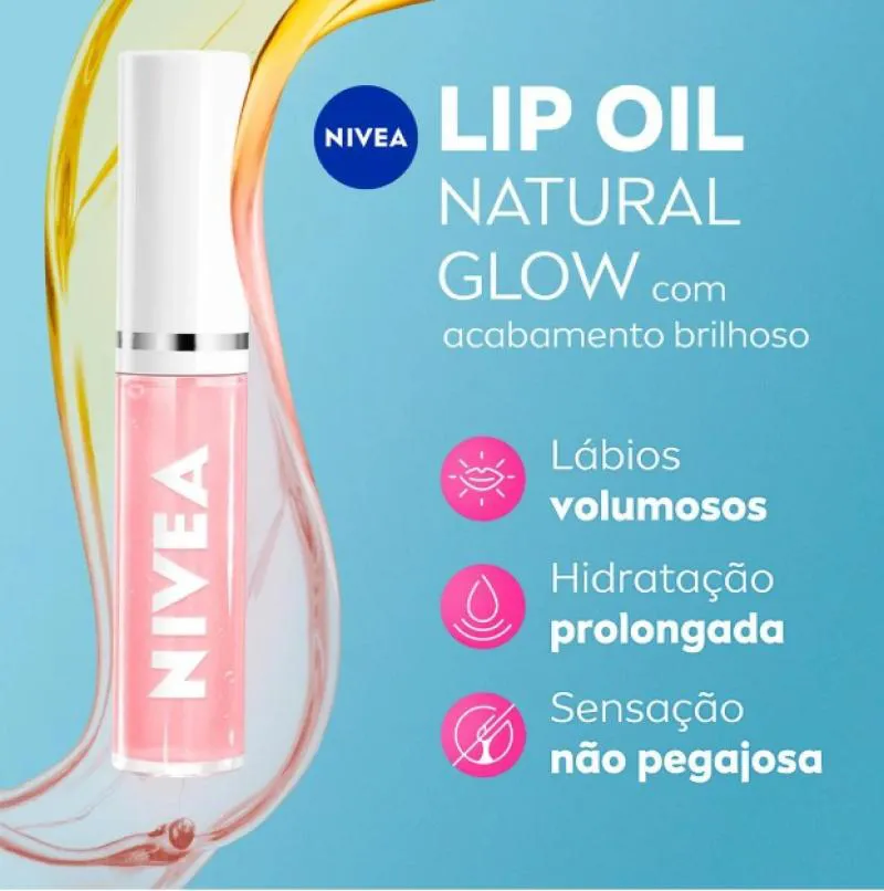 Hidratante Labial Lip Oil Nivea Natural Glow 5,5Ml