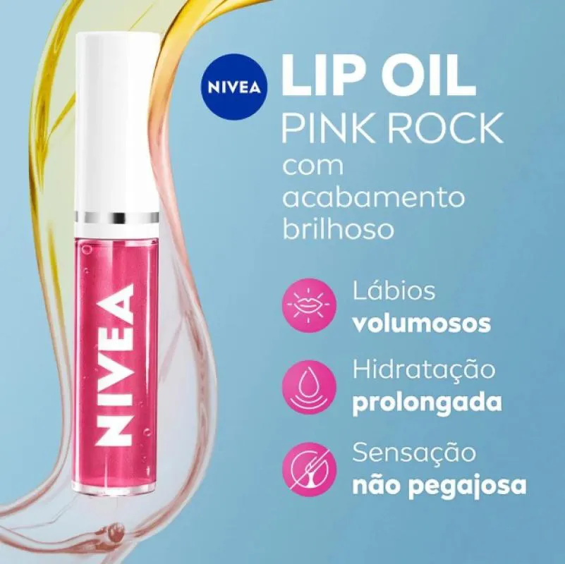 Hidratante Labial Lip Oil Nivea Pink Rock 5,5Ml