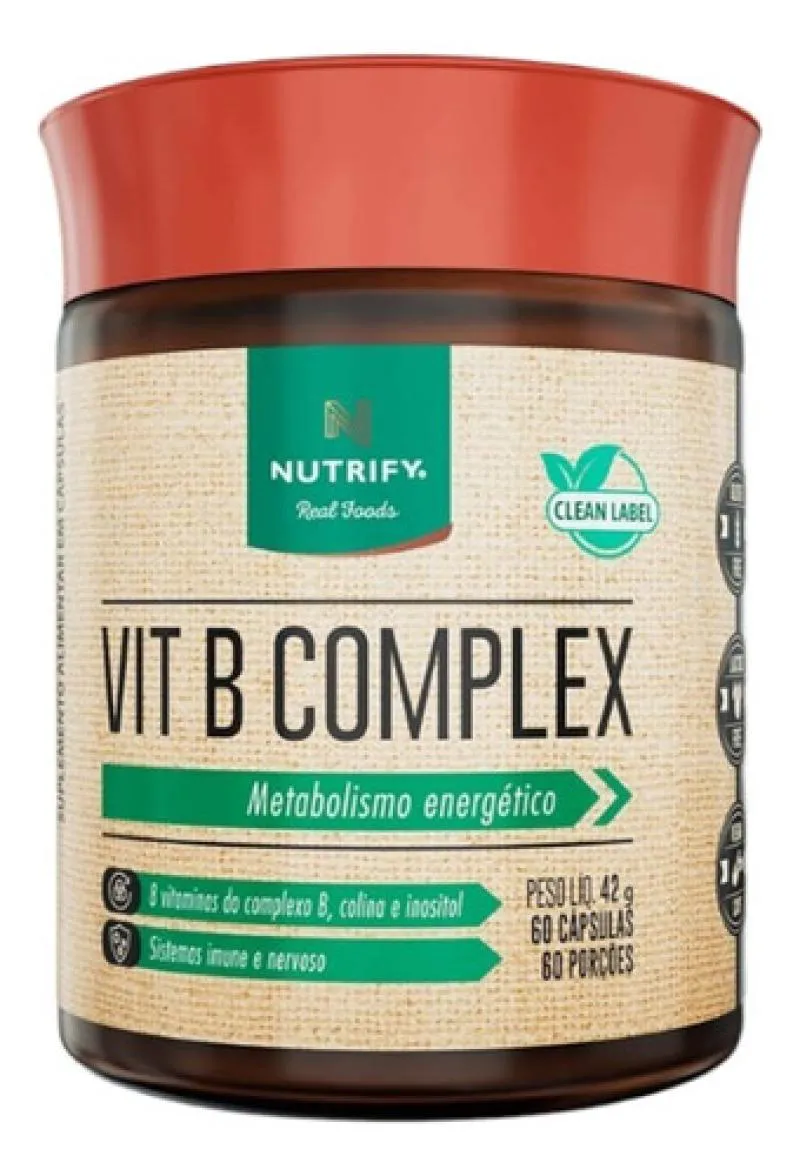 Vitamina B Complex 60 Cáps Nutrify com Colina e Inosital