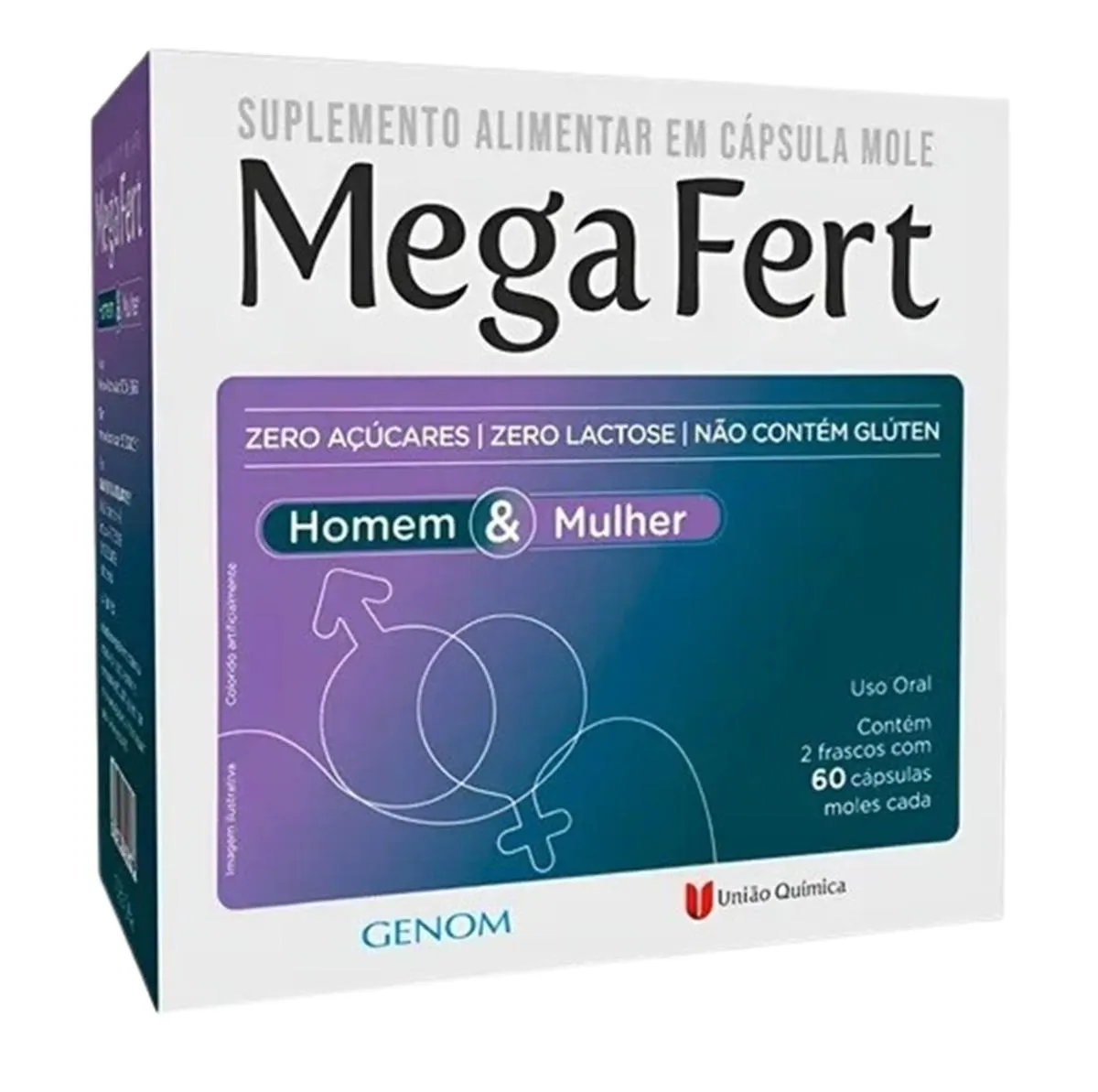 Mega Fert Homem e Mulher 2 Frascos C/60 Capsulas