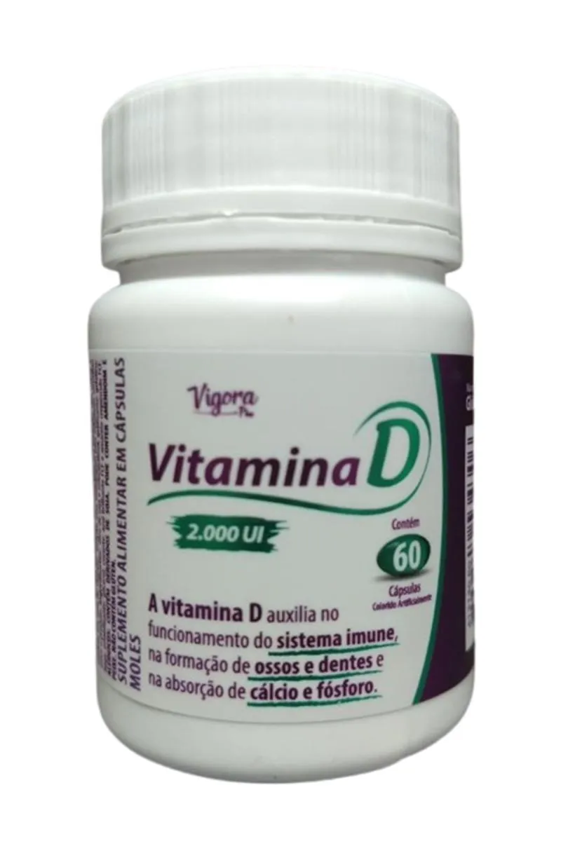 Suplemento Vitamina D 2000Ui 60 Cáps - Vigora Plus