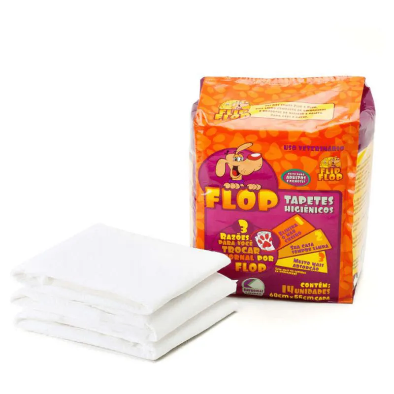 Tapete Higiênico Flop Petix para Cães 14Un 60X55Cm