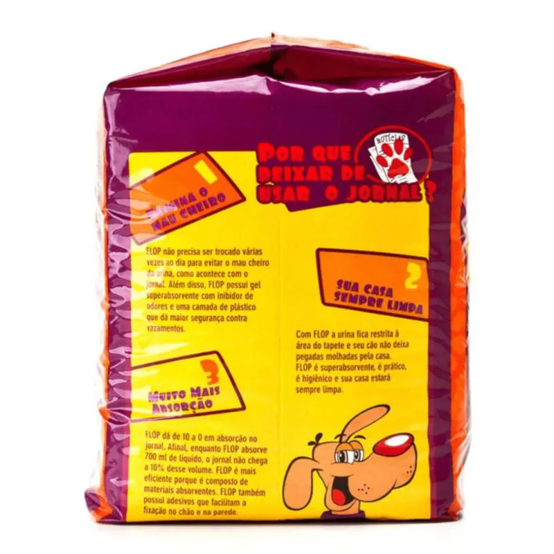 Tapete Higiênico Flop Petix para Cães 14Un 60X55Cm