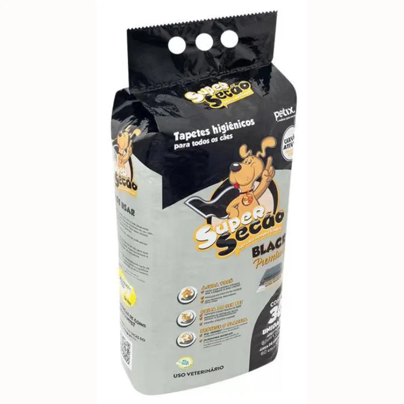 Tapete Higiênico Super Secão Premium com Carvão Ativado 30 Unidades