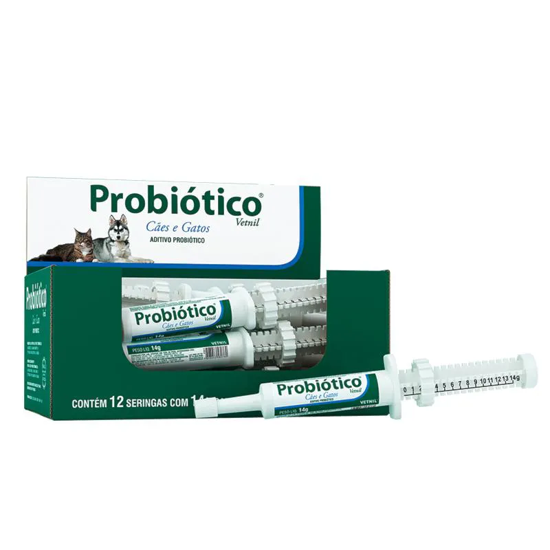 Probiótico Vetnil para Cachorros e Gatos com 14Gr