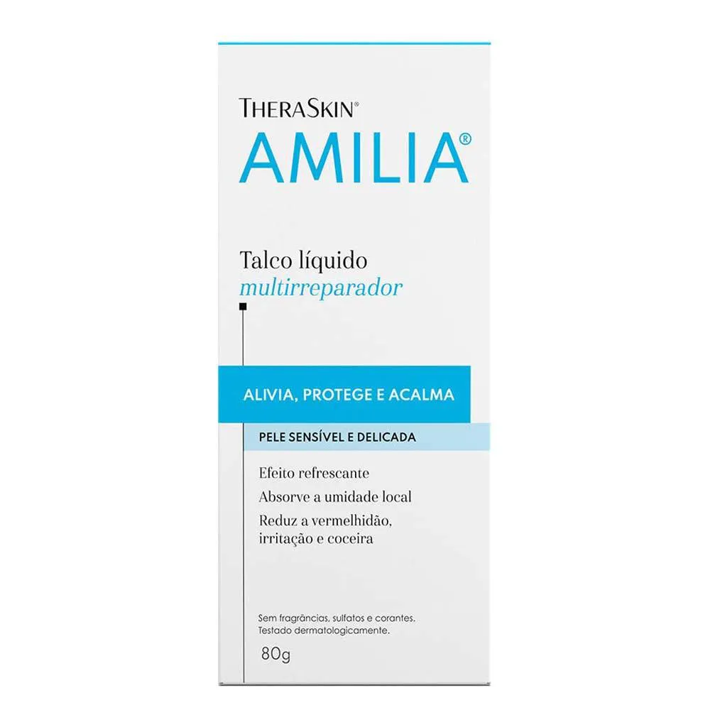 Amilia Talco Líquido Theraskin - Talco Líquido Corporal 80G