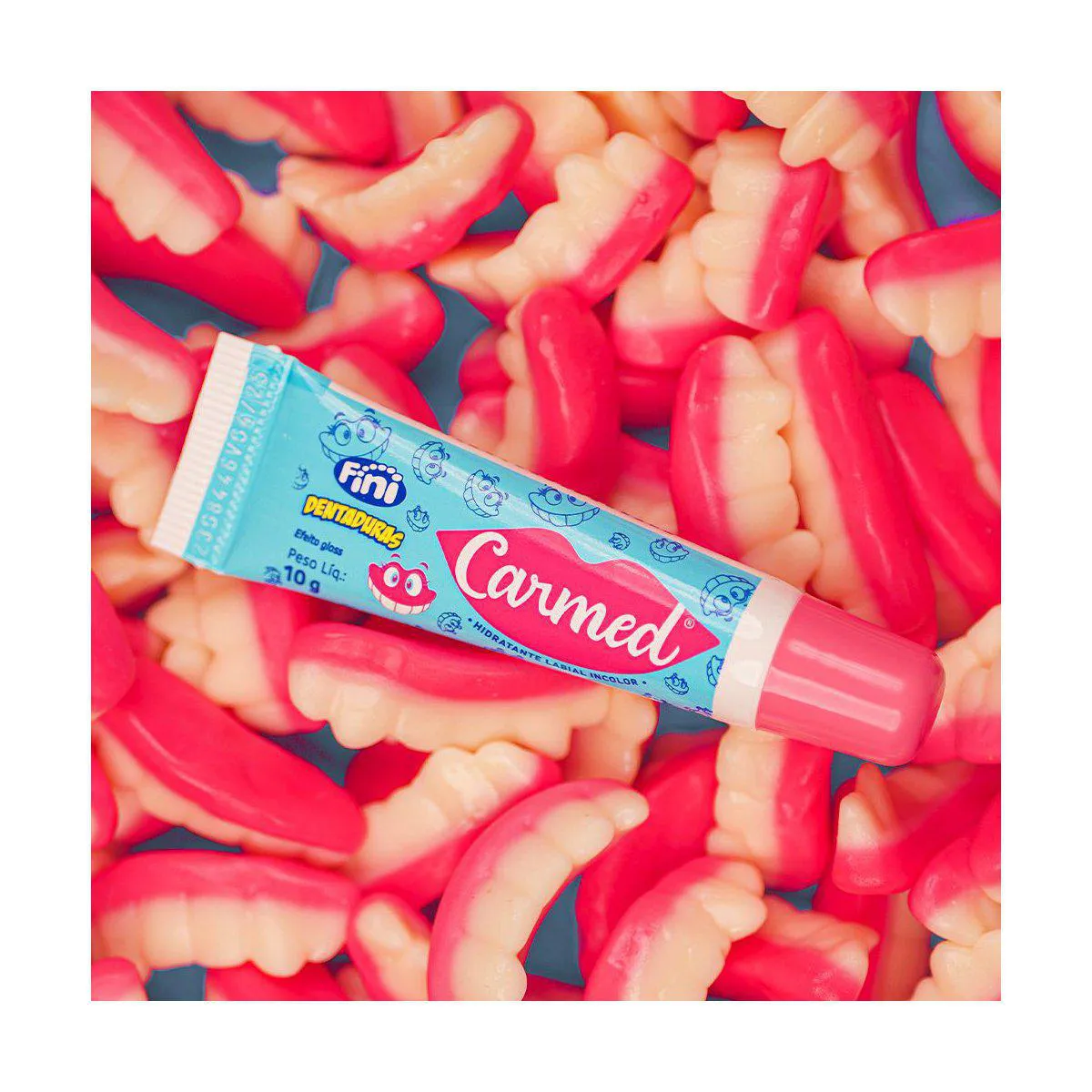 Hidratante Labial Carmed Fini Dentaduras Incolor Efeito Gloss 10g