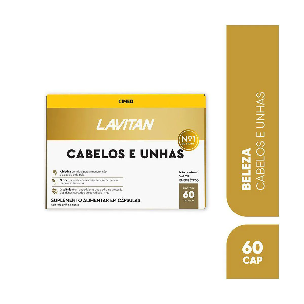 Suplemento Alimentar Capitrat Cabelos e Unhas com 60 cápsulas