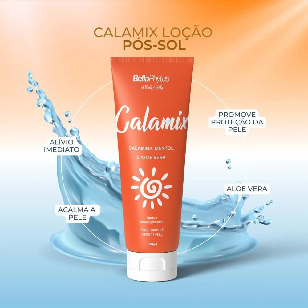 Calamix Loção Póssol - Calamina Aloe Vera 120G - Bellaphytus