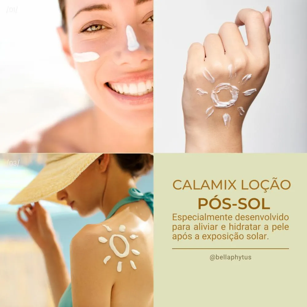 Calamix Loção Póssol - Calamina Aloe Vera 120G - Bellaphytus