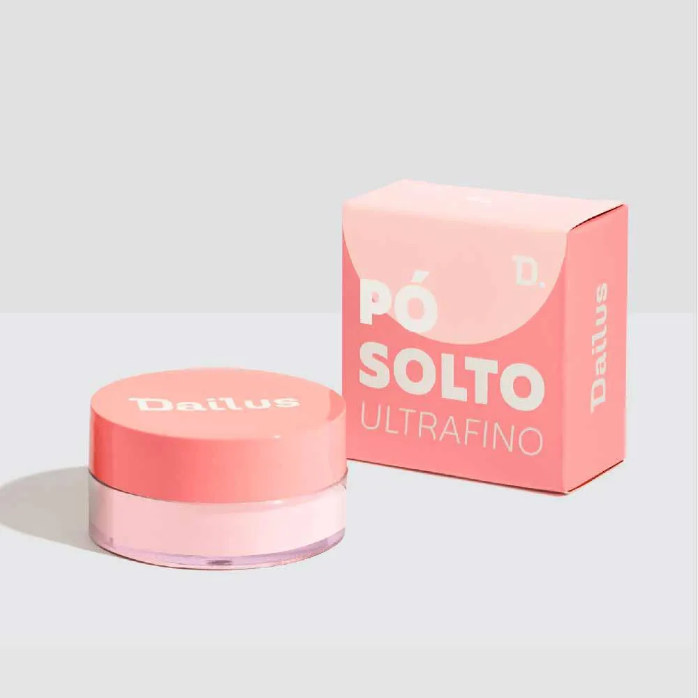 Pó Solto Facial Ultrafino Dailus Rosa