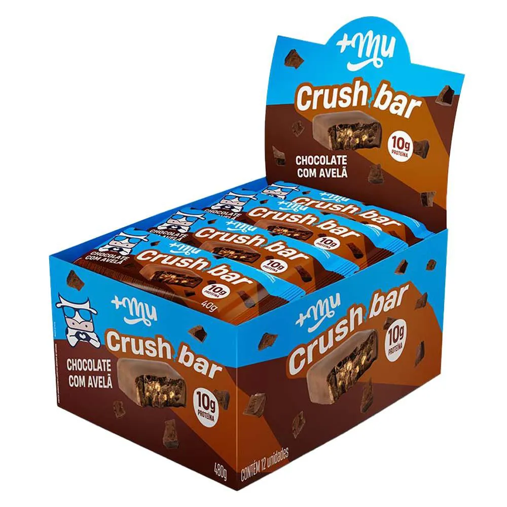 Barrinha de Proteína Crushbar +Mu Avelã 12un