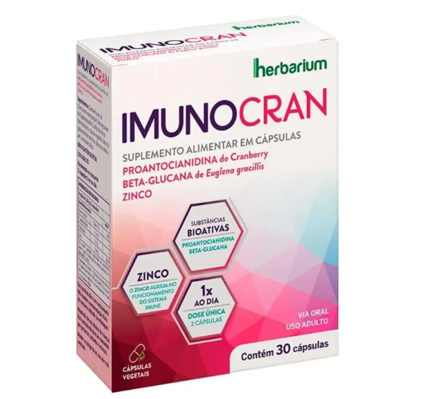 Imunocran Suplemento Alimentar Herbarium 30Cps