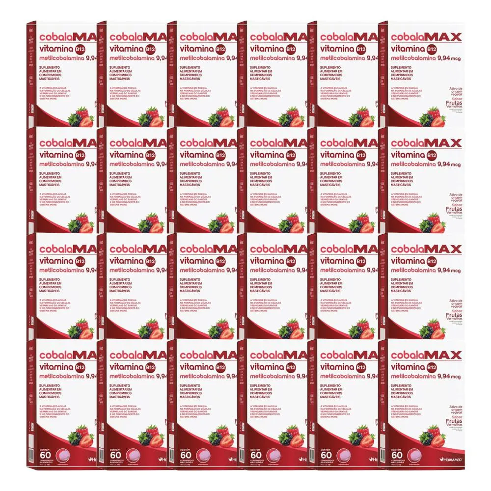 Kit 24X Vitamina B12 Metilcobalamina 60 Cpr - Herbamed