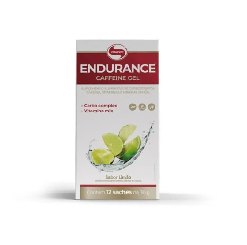 Endurance Caffeine Gel (360g - 12 Saches) - Limão