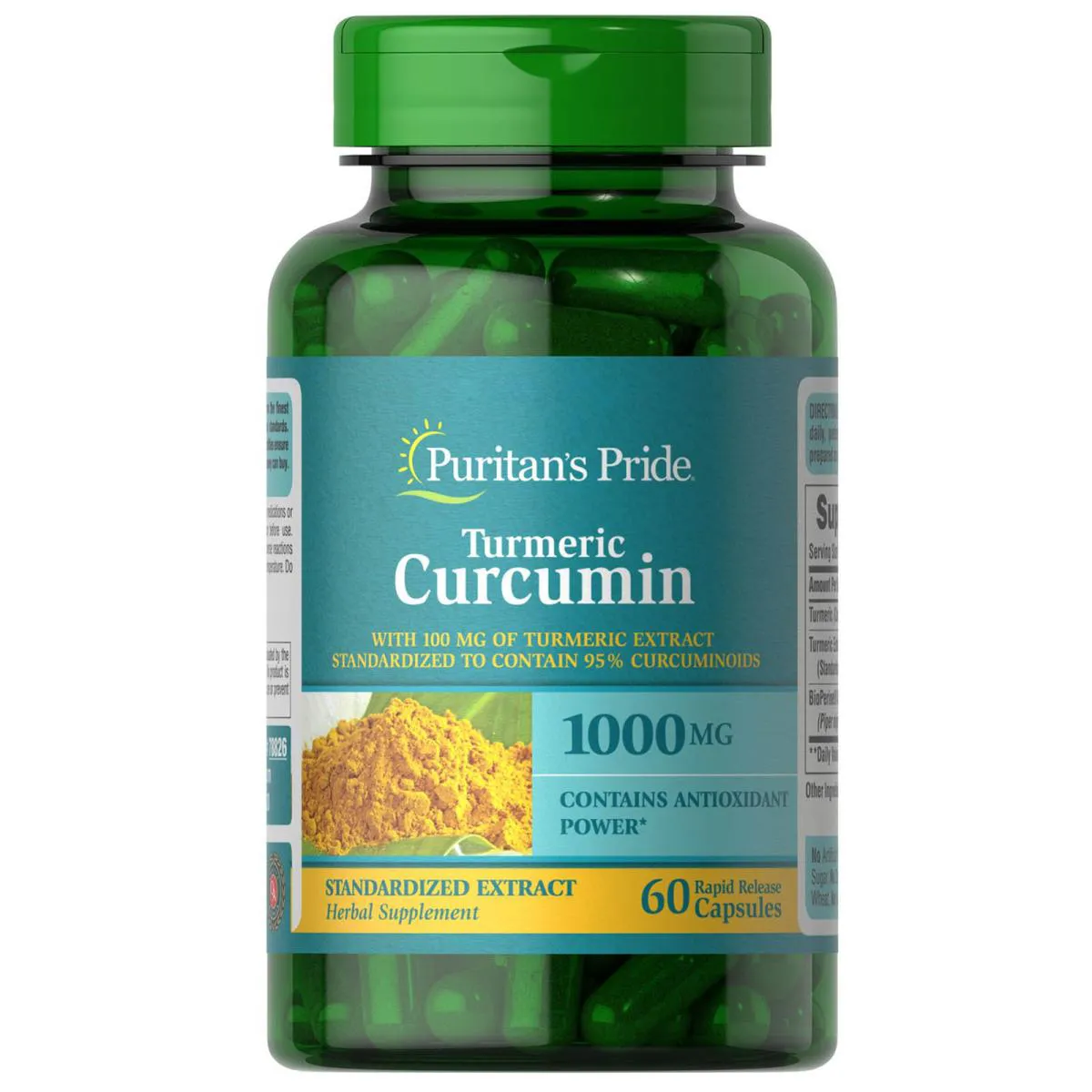 Curcuma Turmeric 1000mg 60 Capsulas - Puritan's Pride