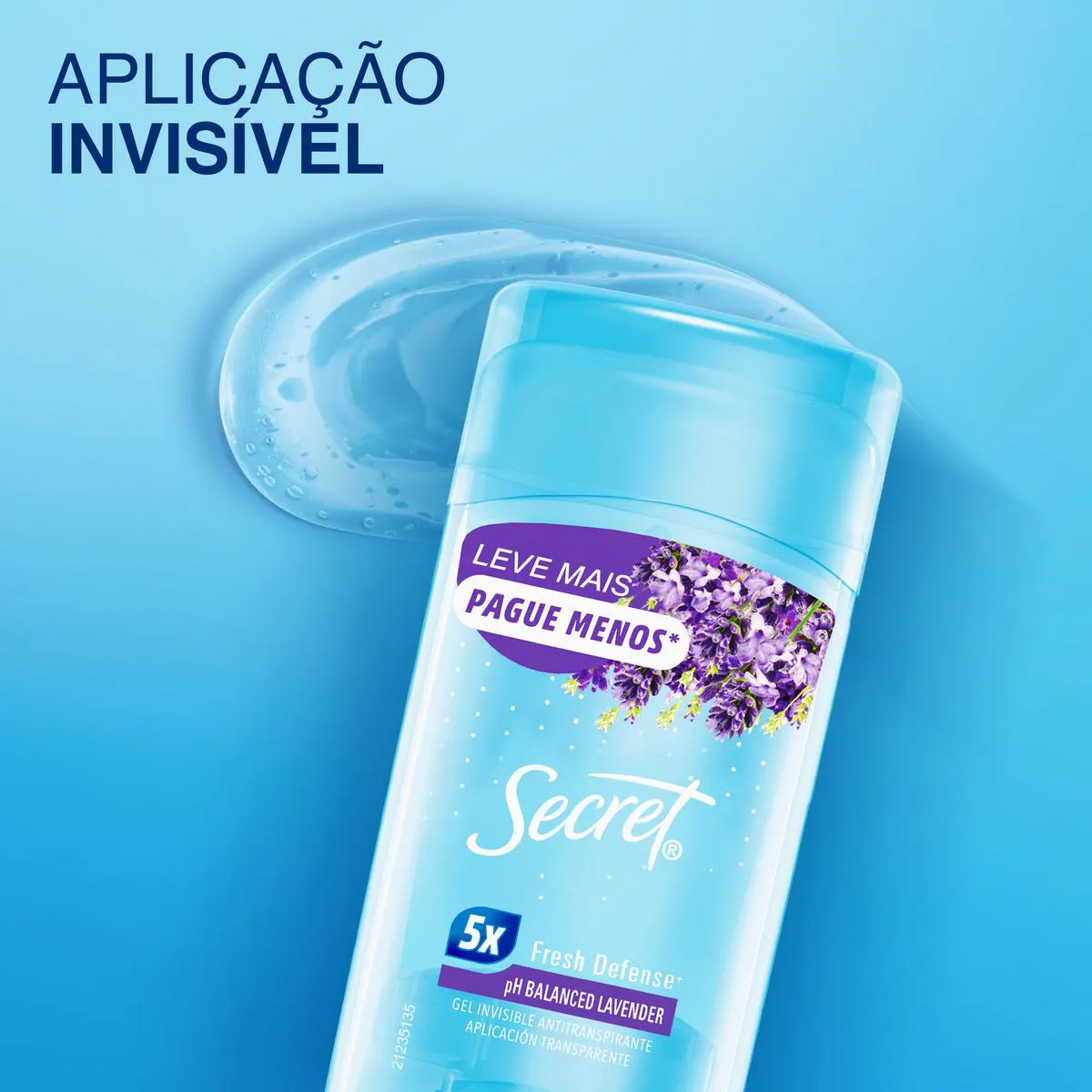 Desodorante Antitranspirante Stick Gel Secret pH Balanced Lavanda Feminino 48h 73g