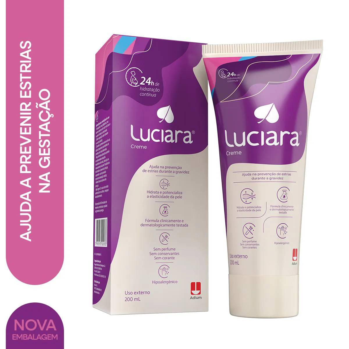 Creme Preventivo para Estrias Luciara Gestantes 200ml