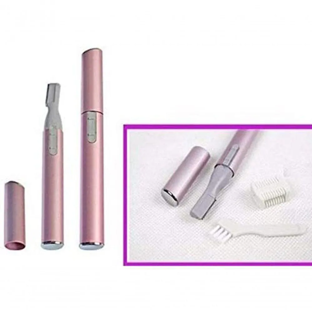 Depilador Aparador Feminino Facial Pelos Portátil Caneta Rosa