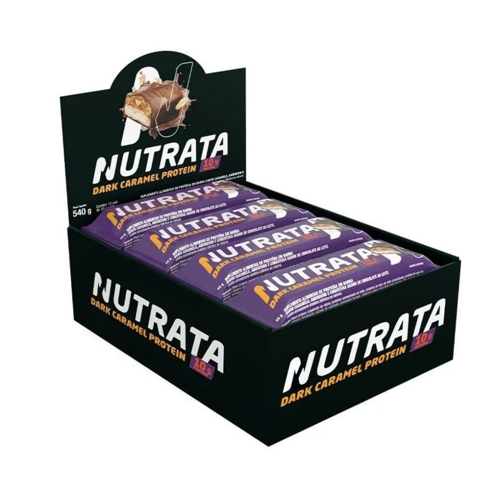 Nutrata Caramel Protein Display (12 Unid. 45G) - Sabor: Dark Caramel