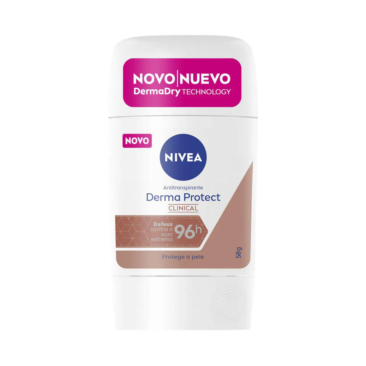 Desodorante Antitranspirante Stick Barra Nivea Derma Protect Clinical Feminino 96h 54g