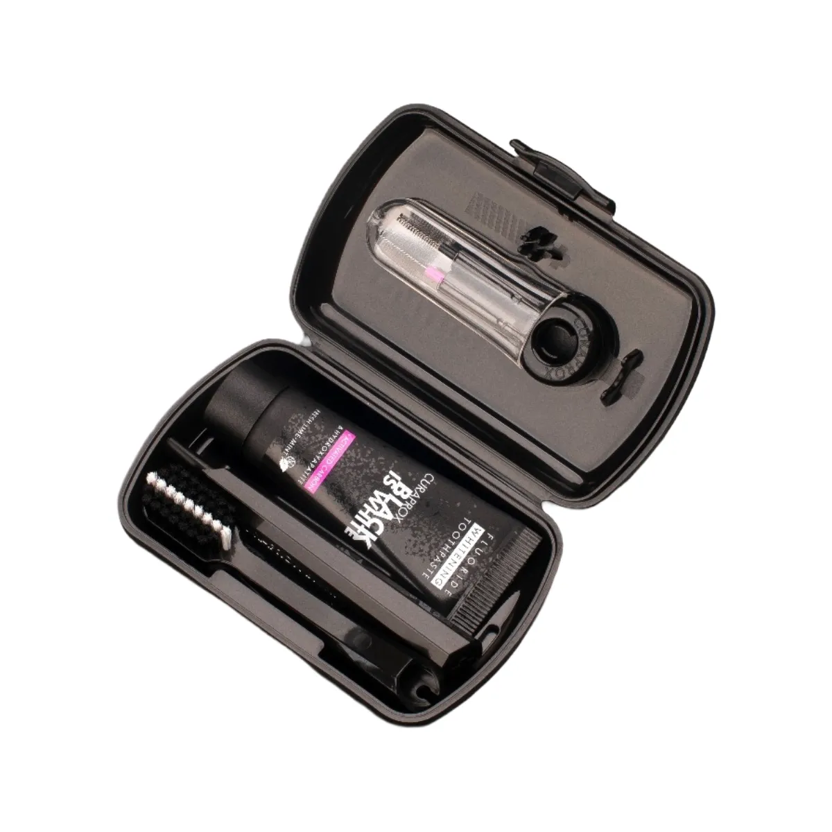 Kit Viagem Curaprox Travel Set Black Is White Escova de Dente + Creme Dental + Escovas Interdentais
