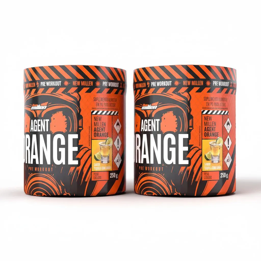 Kit 2 Agent Orange com Tequila e Limao Explosão e Energia 250G
