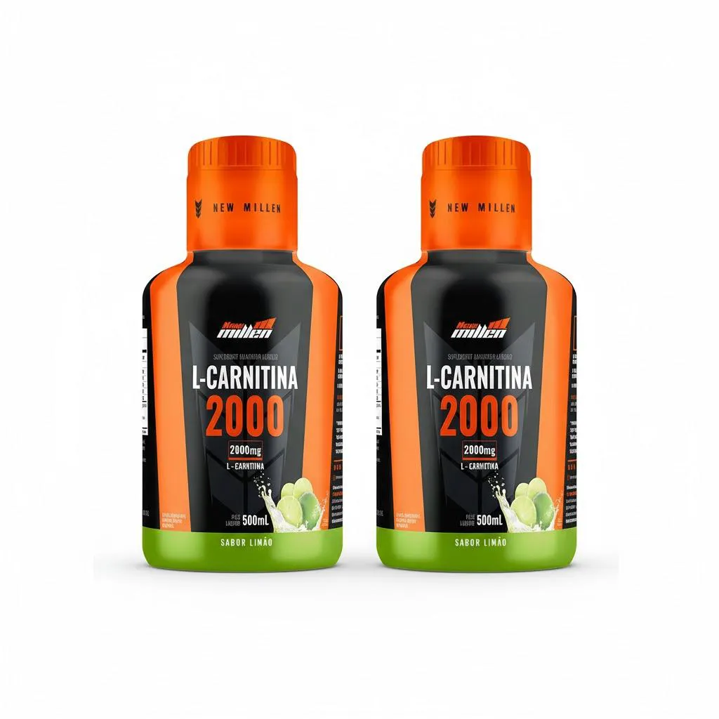 Kit 2 L Carnitina Limão Energia e Alta Performace 500Ml