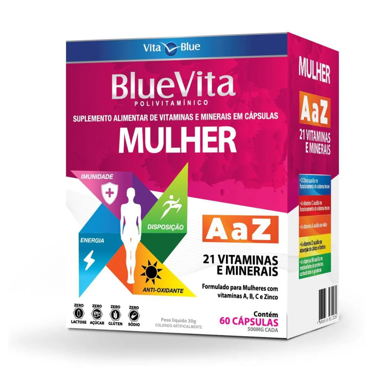 Blue Vita Mulher a a Z  - Suplemento Alimentar - 60 Cápsulas
