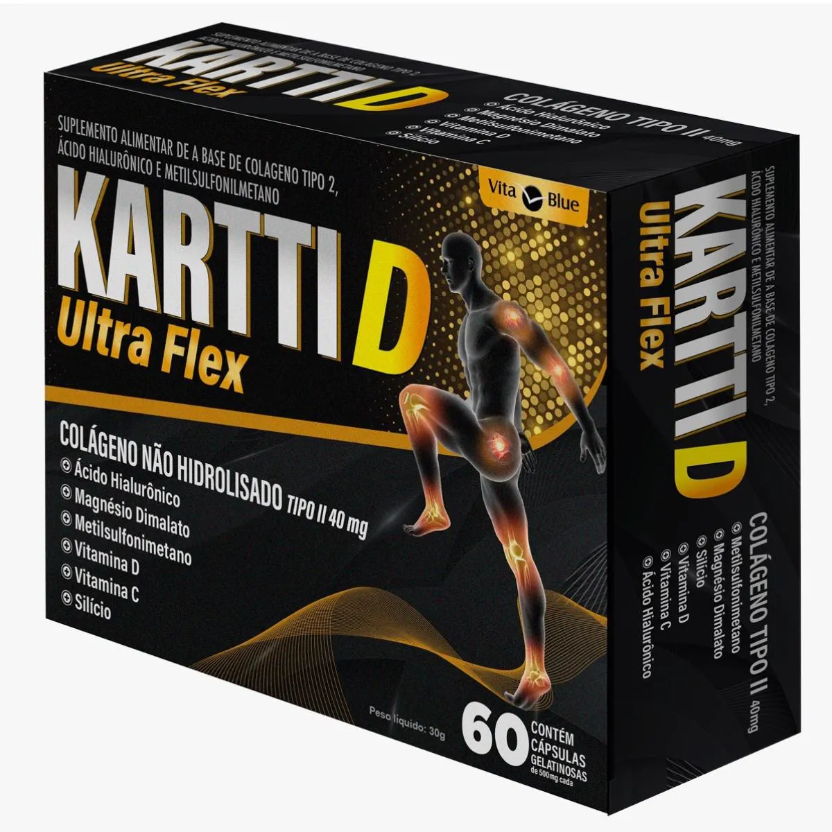 Vita Blue Kartti D Ultra Flex Colágeno Tipo Ii - 60 Cápsulas