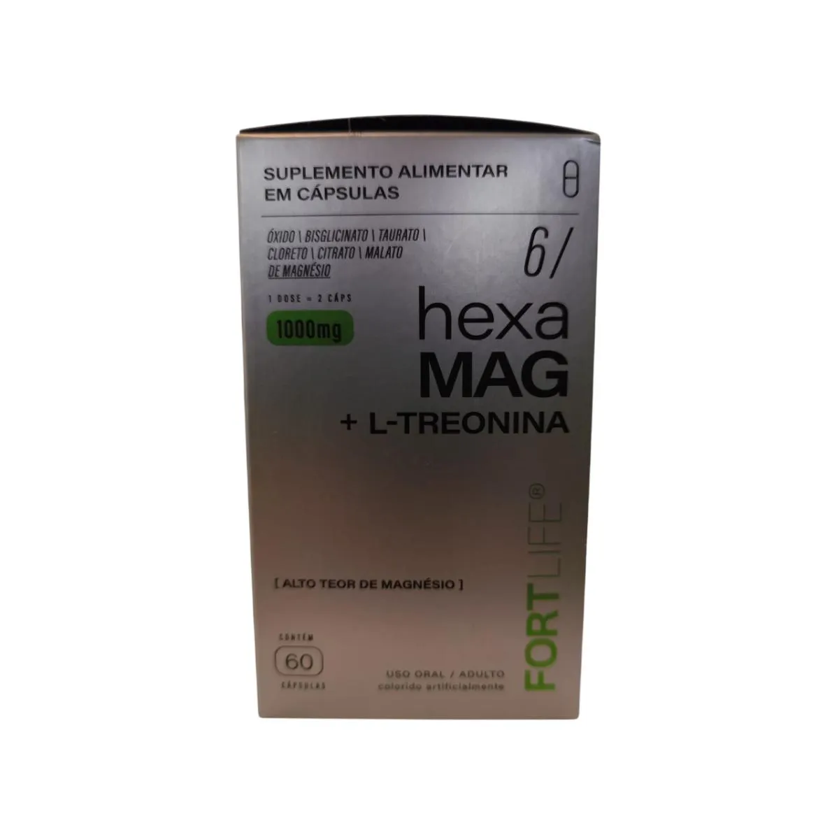 Hexa Mag 6 Magnésios + Treonina com 60 Caps - Fortilife
