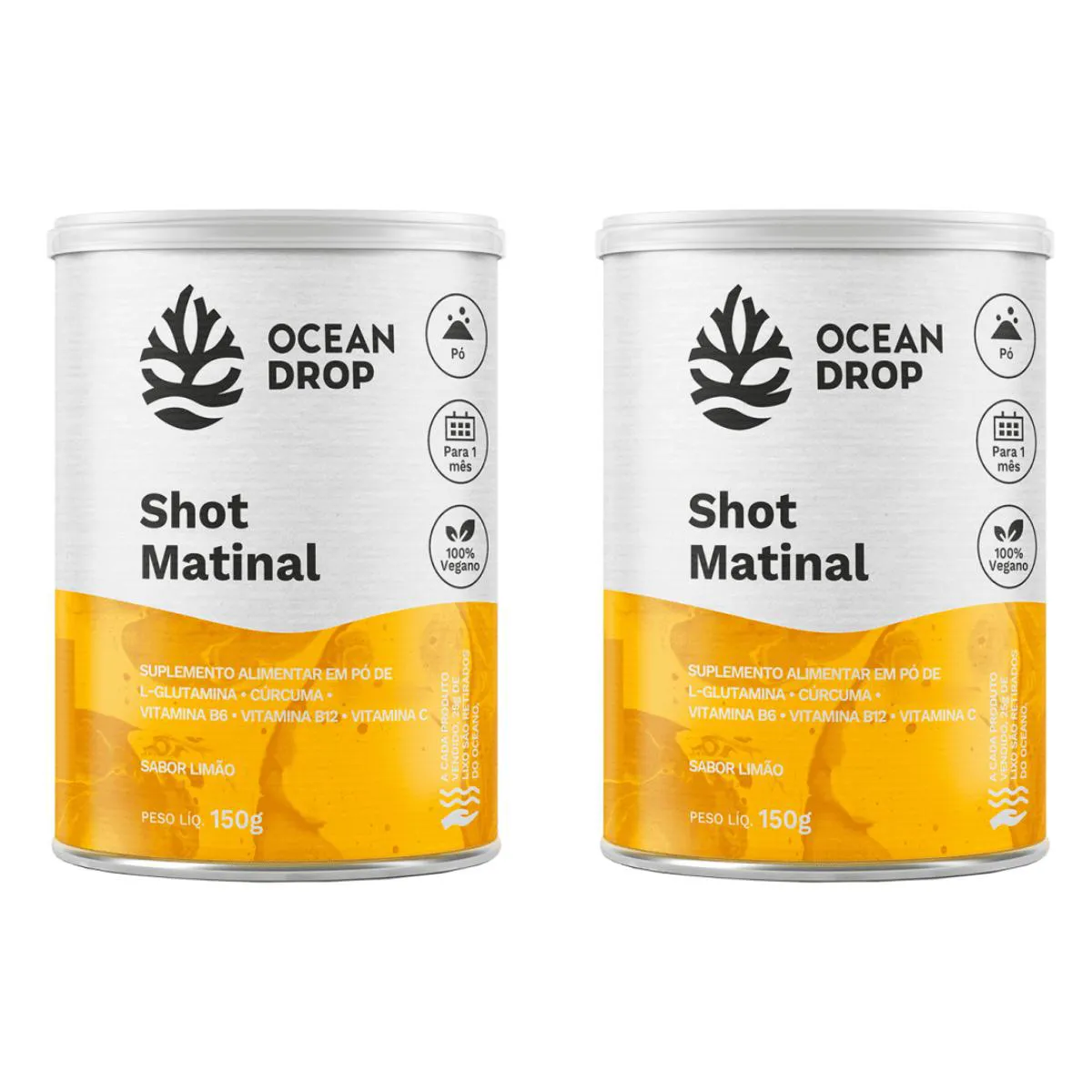 Kit 2 Shot Matinal Sabor Limão 150G - Ocean Drop